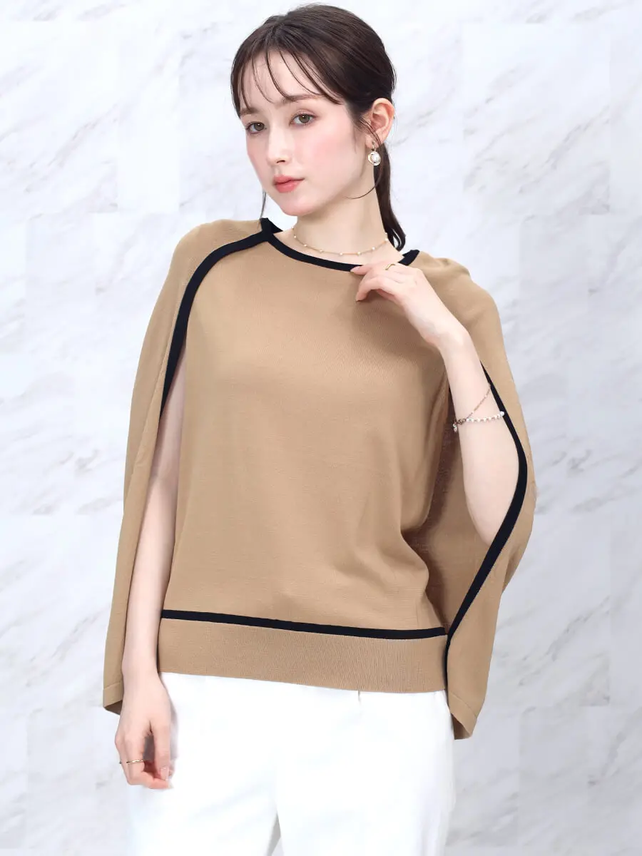 ラグランラインスリットニットトップス - FENNEL - FENNEL｜YAMADAYA STORE