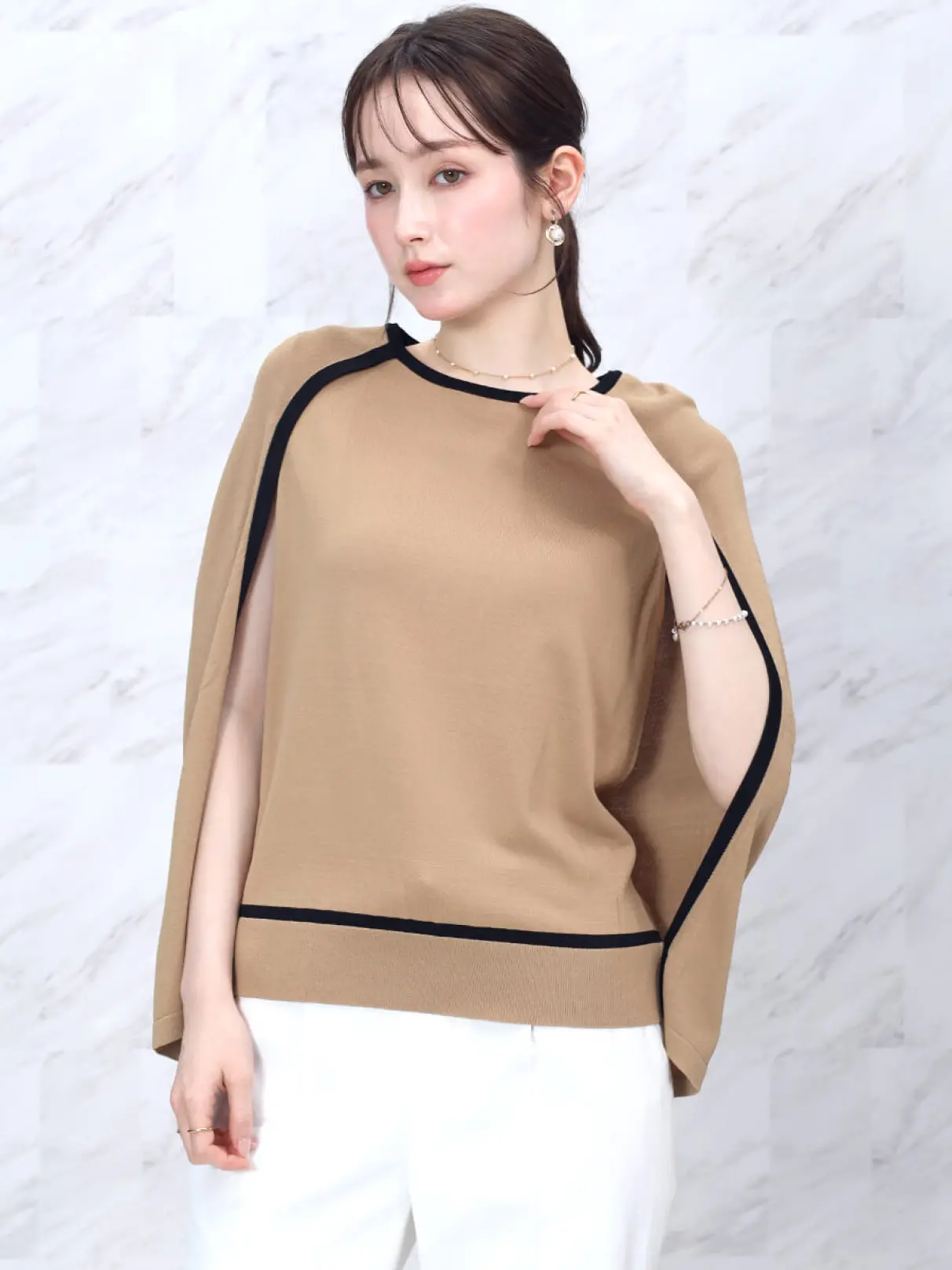 ラグランラインスリットニットトップス - FENNEL - FENNEL｜YAMADAYA STORE