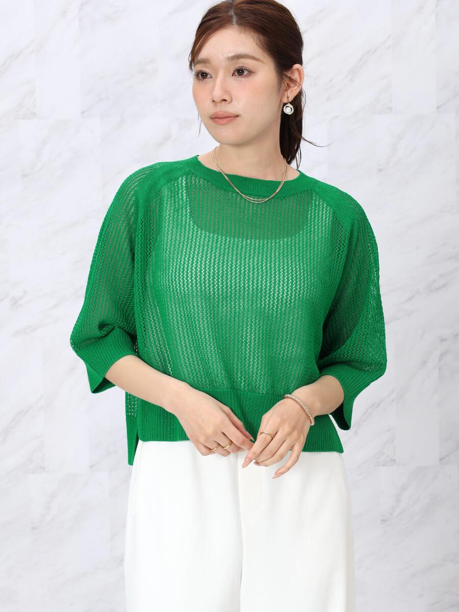 クロップドメッシュニットトップス - FENNEL - FENNEL｜YAMADAYA STORE
