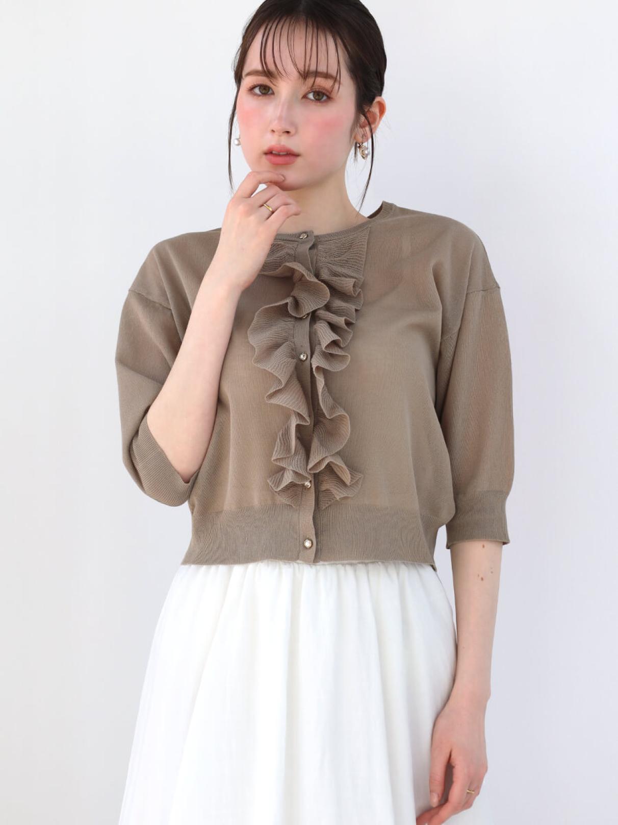 フリルクロップドシアーカーディガン - FENNEL - FENNEL｜YAMADAYA STORE