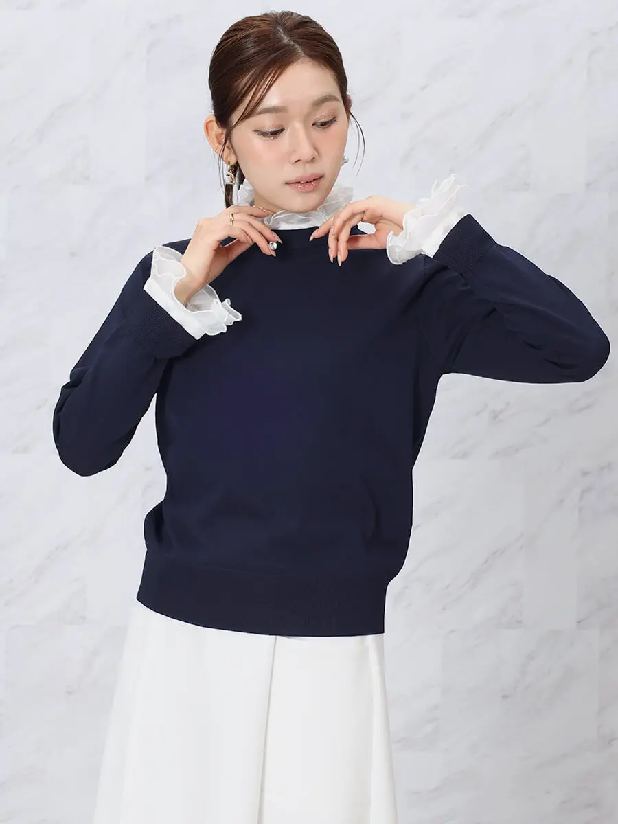 フリルドッキングニットトップス - FENNEL - FENNEL｜YAMADAYA STORE