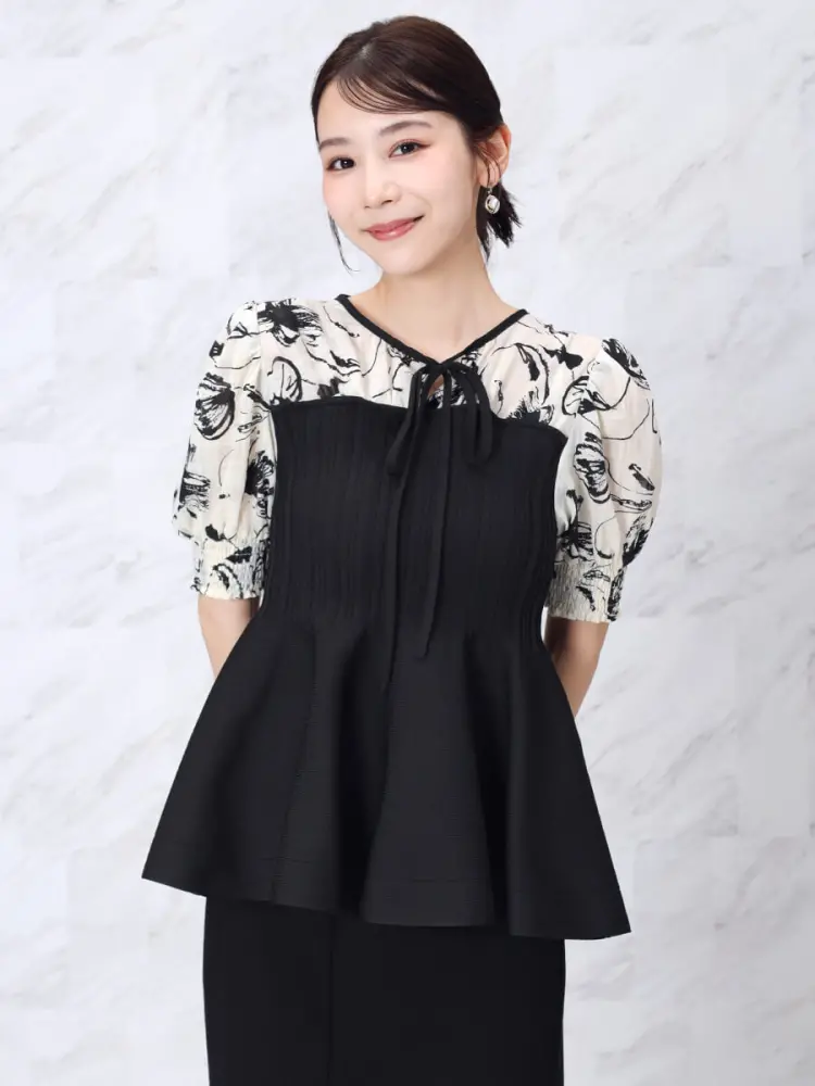 ニットドッキングペプラムブラウス - FENNEL - FENNEL｜YAMADAYA STORE