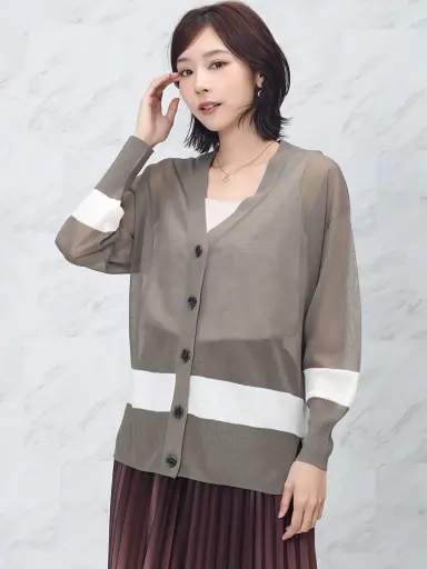 配色シアーカーディガン - FENNEL - FENNEL｜YAMADAYA STORE