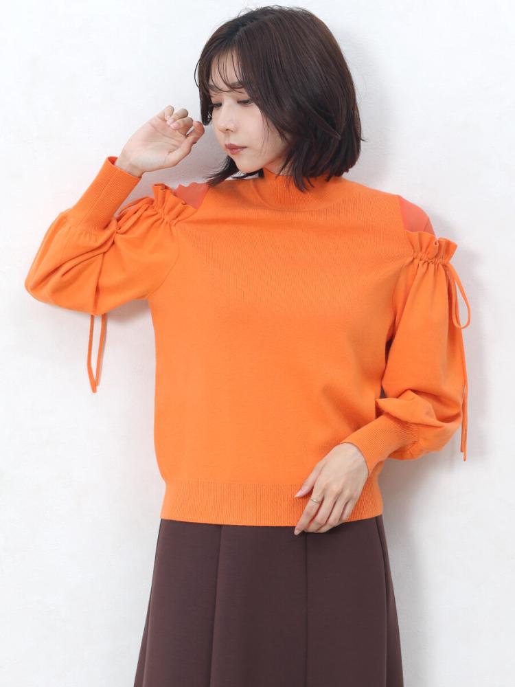 シアーショルダーアームリボンニット - FENNEL - FENNEL｜YAMADAYA STORE