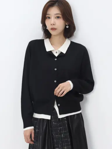 ポロカラーダブルフロントカーディガン - FENNEL - FENNEL｜YAMADAYA STORE