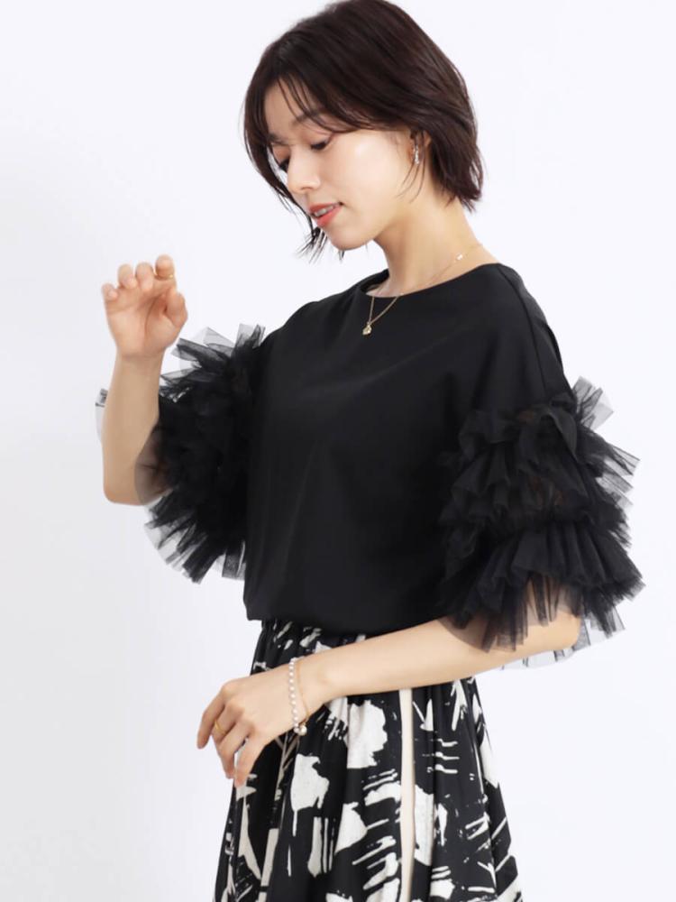 【FENNEL フェンネル】半袖カットソー　黒　サイズM★新品未着用 フェンネル FENNEL バイカラーインパンツワンピース （ブラック