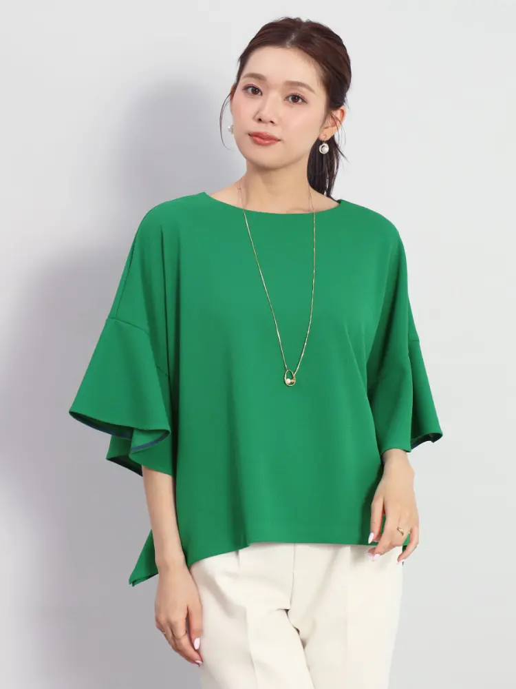 ラッフルスリーブストレッチブラウス - FENNEL - FENNEL｜YAMADAYA STORE