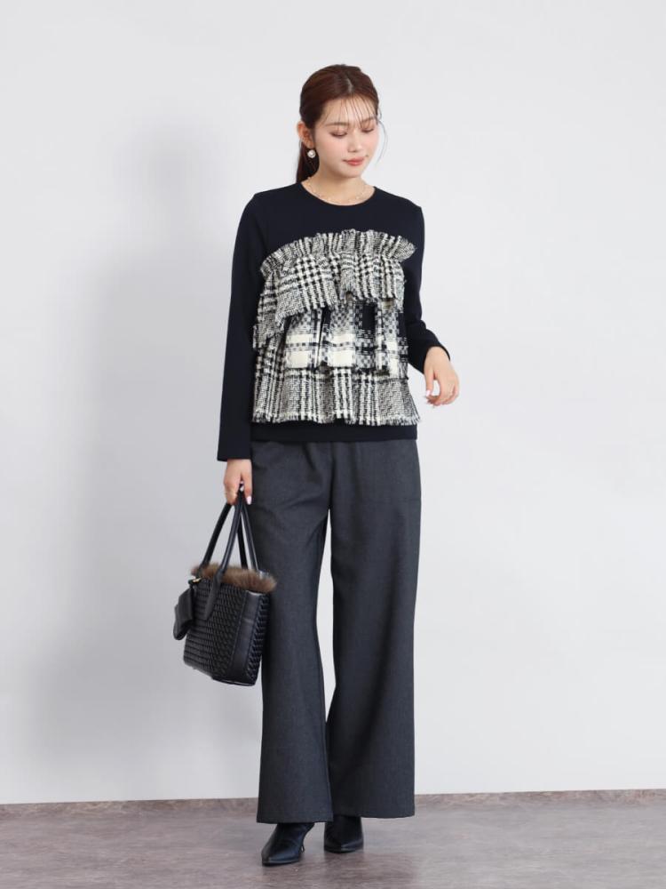 千鳥チェック和紙ツイードカットソー - FENNEL - FENNEL｜YAMADAYA STORE