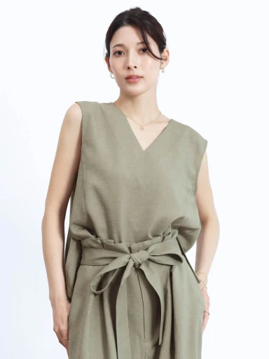リネンライクVネックブラウス リネンライクVネックブラウス - FENNEL - FENNEL｜YAMADAYA STORE