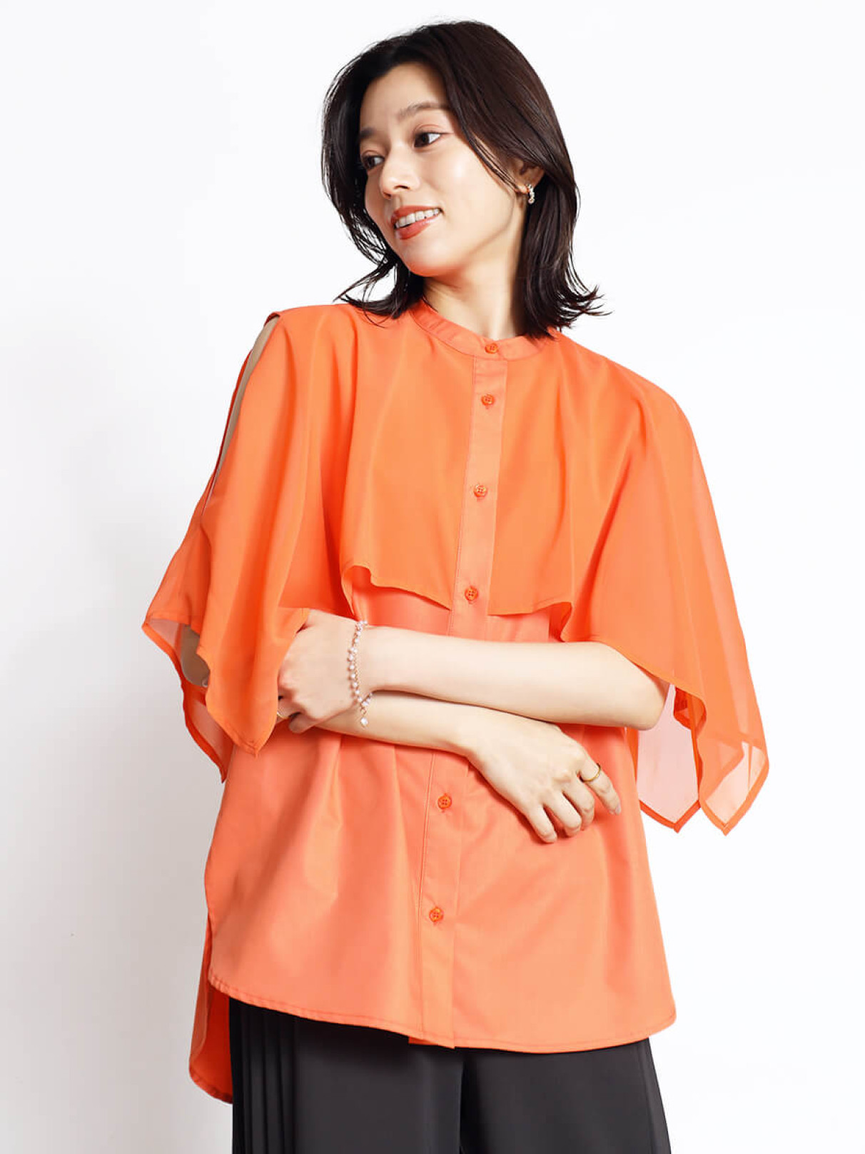 シアーケープ2wayブラウス - FENNEL - FENNEL｜YAMADAYA STORE