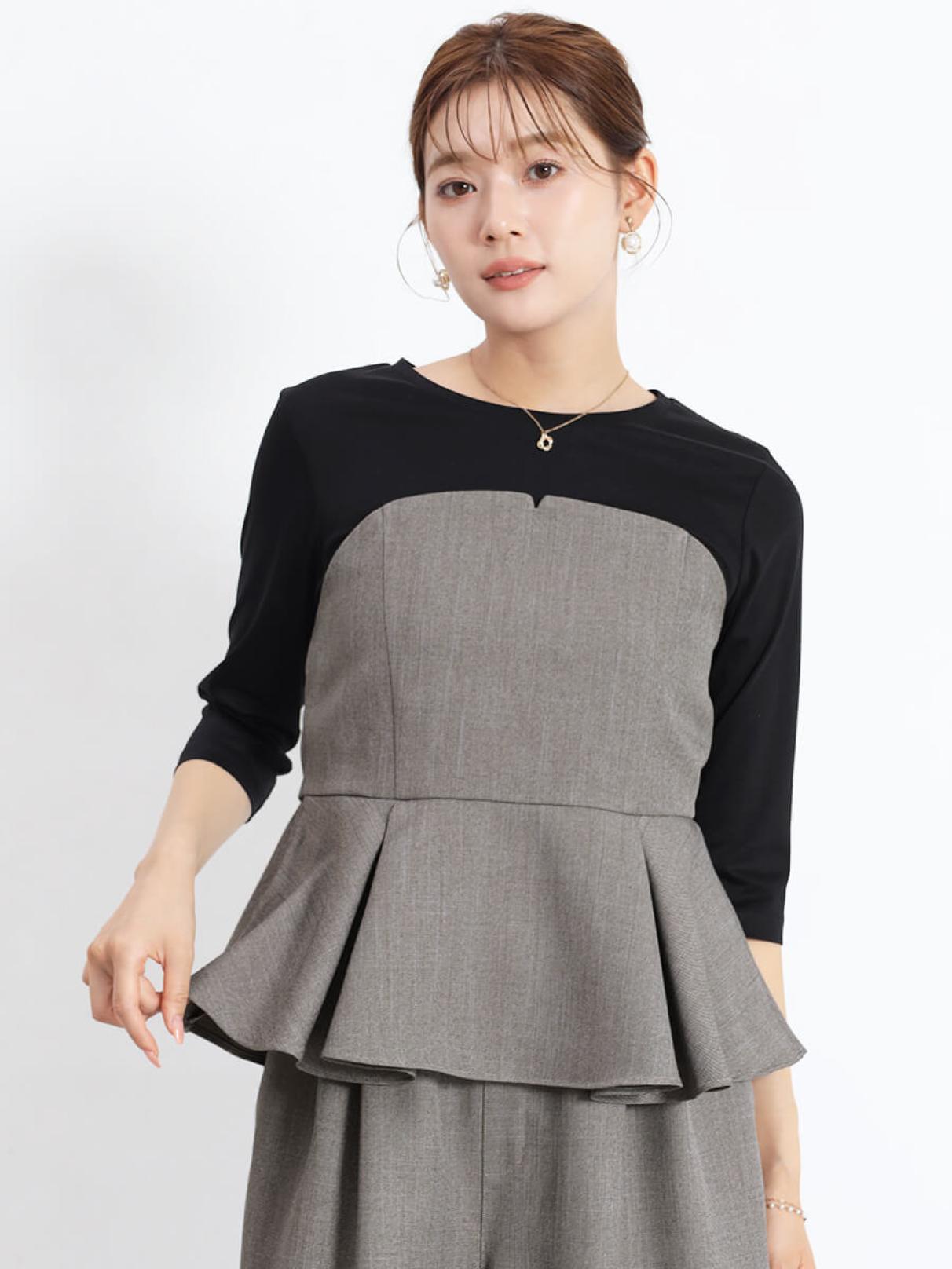 フェンネル（FENNEL）/ペプラムビスチェドッキングTシャツ 0-1_xl.JPG