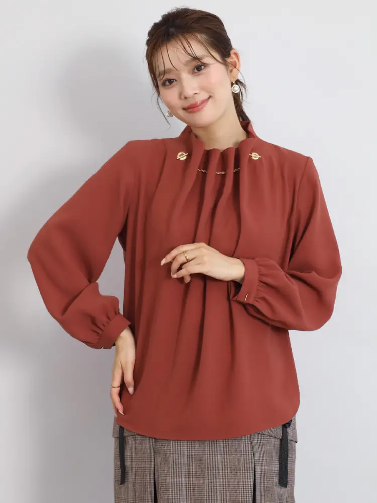 フェンネル（FENNEL）/マンテルネックギャザーブラウス マンテルネックギャザーブラウス - FENNEL - FENNEL｜YAMADAYA STORE