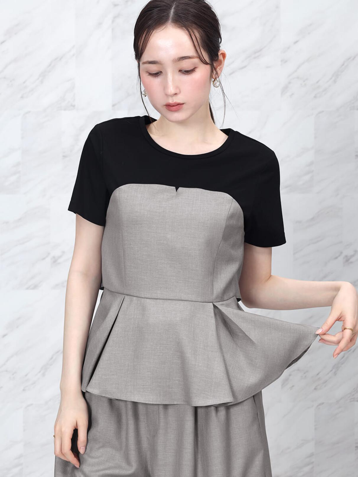 ひむちゃん専用 シャンブレーペプラムビスチェドッキングTシャツ - FENNEL - FENNEL