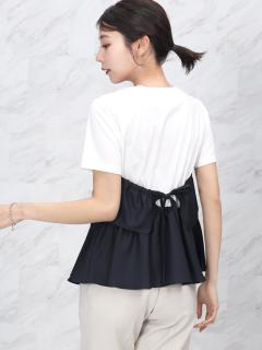 【FENNEL フェンネル】ペプラムビスチェドッキングTシャツ★新品未使用 フェンネル FENNEL ペプラムビスチェドッキングTシャツ （グレー