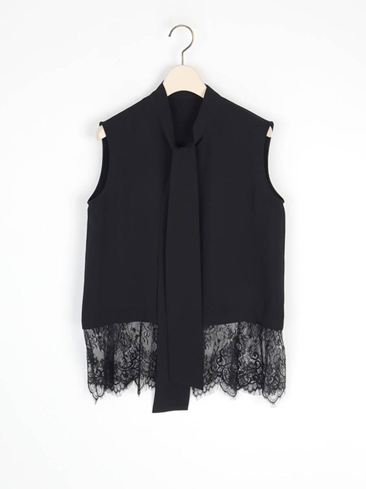 FENNEL ブラック ノースリーブ ベスト FENNELのトップスの商品一覧｜ファッション通販のYAMADAYA STORE