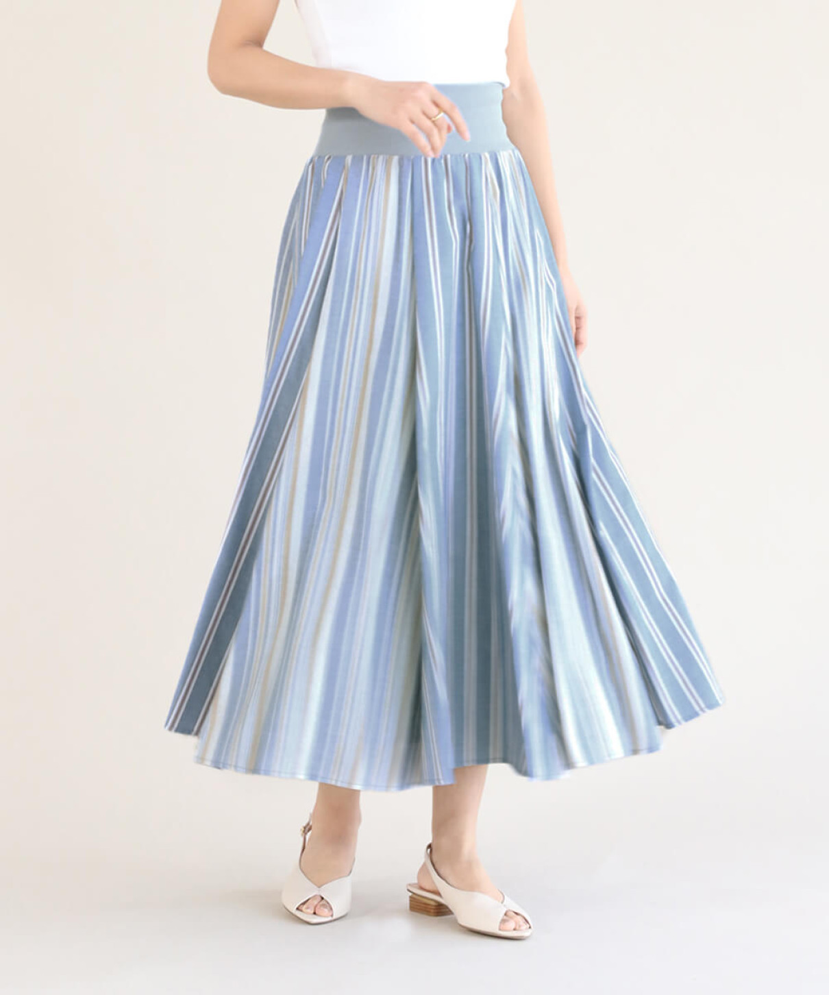 ストライプマキシフレアスカート Fennel Yamadaya Onlinestore ストライプマキシフレアスカート Fennel Yamadaya Onlinestore