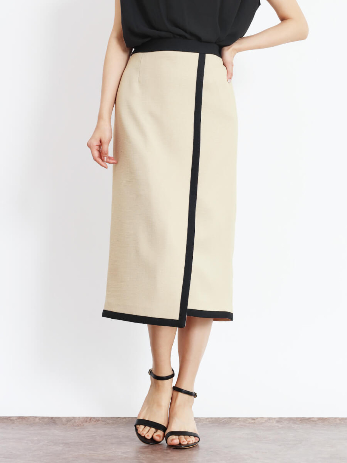 【yamadaya購入】FENNEL フェンネル　ストレッチナロースカート リネンライク配色ナロースカート - FENNEL - FENNEL｜YAMADAYA STORE