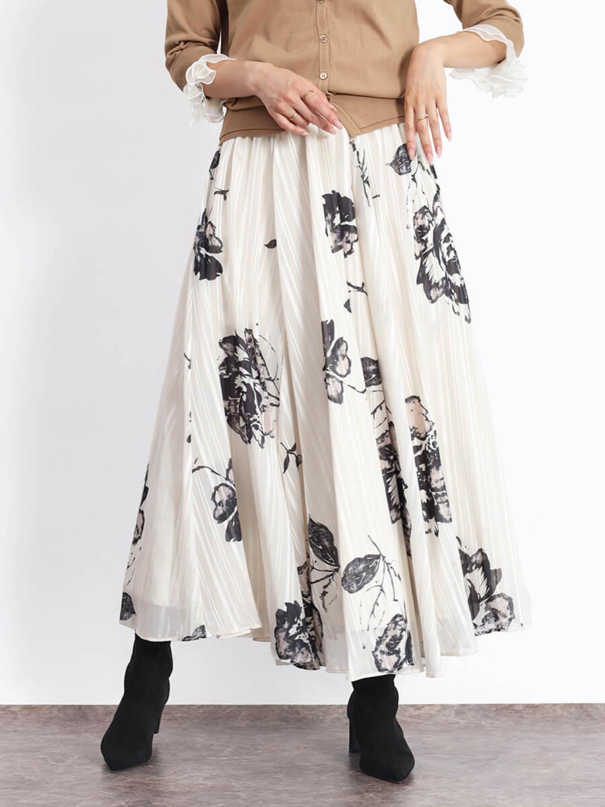 フラワープリントシアースカート - FENNEL - FENNEL｜YAMADAYA STORE