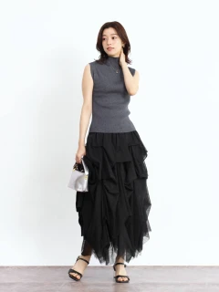 匿送込新品●ヤマダヤ　フェンネル　FENNEL チュールスカート■ライトグリーン 匿送込新品○ヤマダヤ フェンネル FENNEL チュールスカート