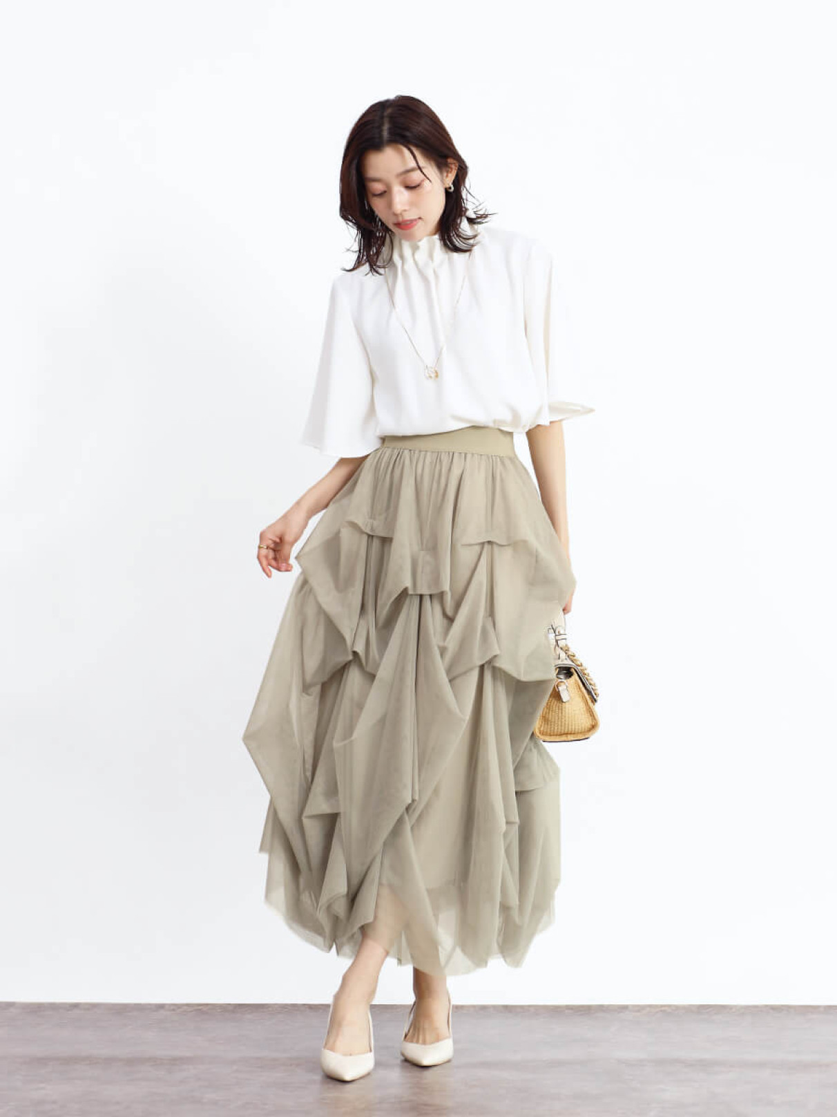 匿送込新品●ヤマダヤ　フェンネル　FENNEL チュールスカート■ライトグリーン FENNELのチュールスカートの商品一覧｜ファッション通販の