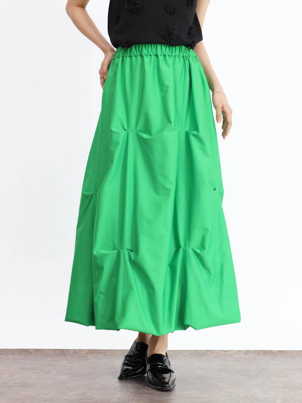 【定価18,900円】 フェンネル　日本製　バルーンスカート　ブラック　M タックワークバルーンスカート - FENNEL - FENNEL｜YAMADAYA STORE