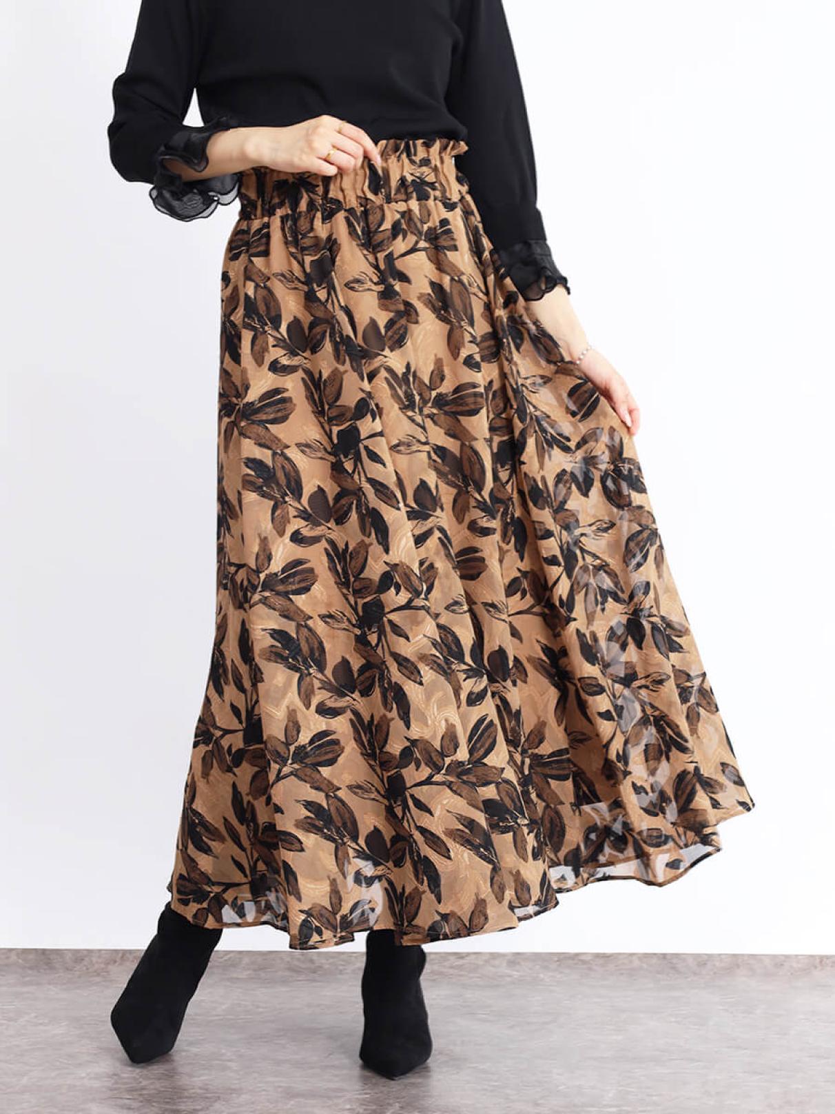 リーフジャガードフレアスカート - FENNEL - FENNEL｜YAMADAYA STORE