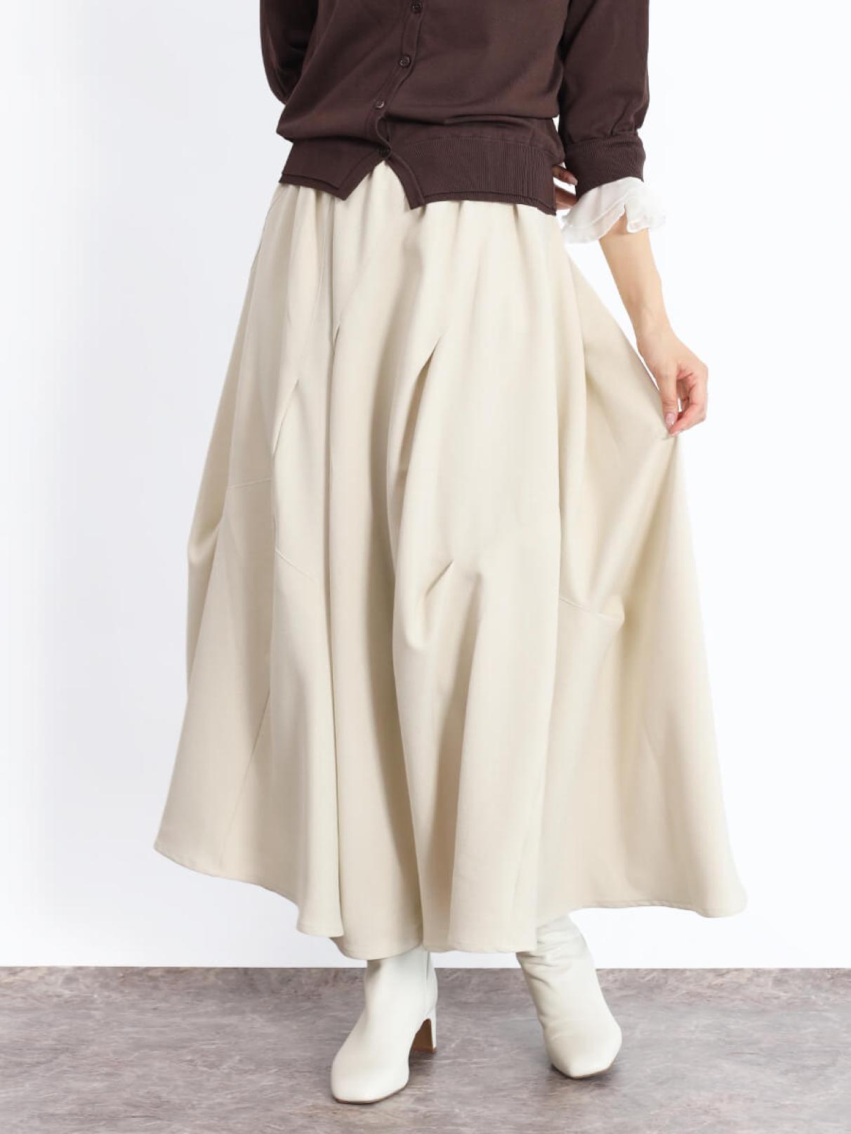 タックワークストレッチフレアスカート - FENNEL - FENNEL｜YAMADAYA STORE