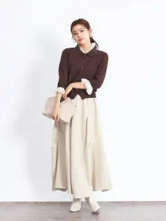 タックワークストレッチフレアスカート - FENNEL - FENNEL｜YAMADAYA STORE