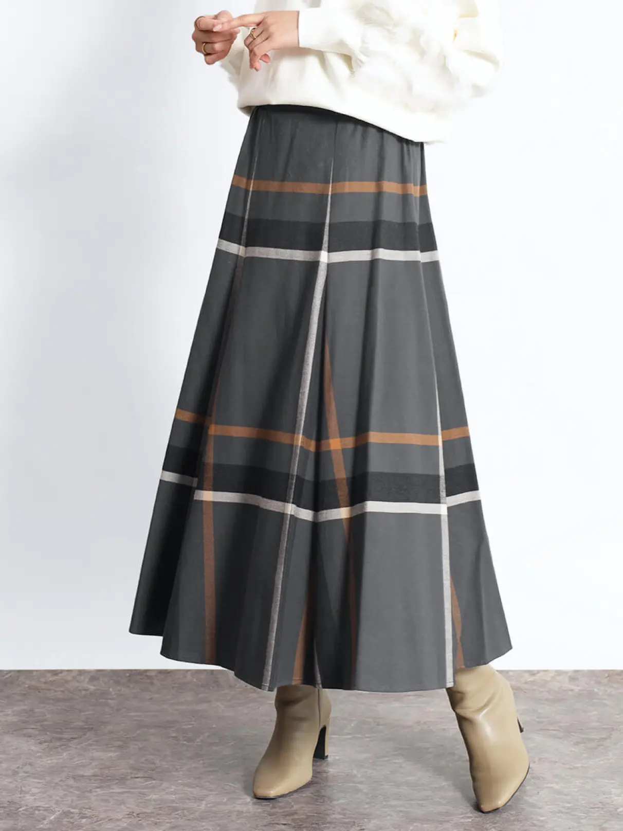 チェックフレアスカート - FENNEL - FENNEL｜YAMADAYA STORE