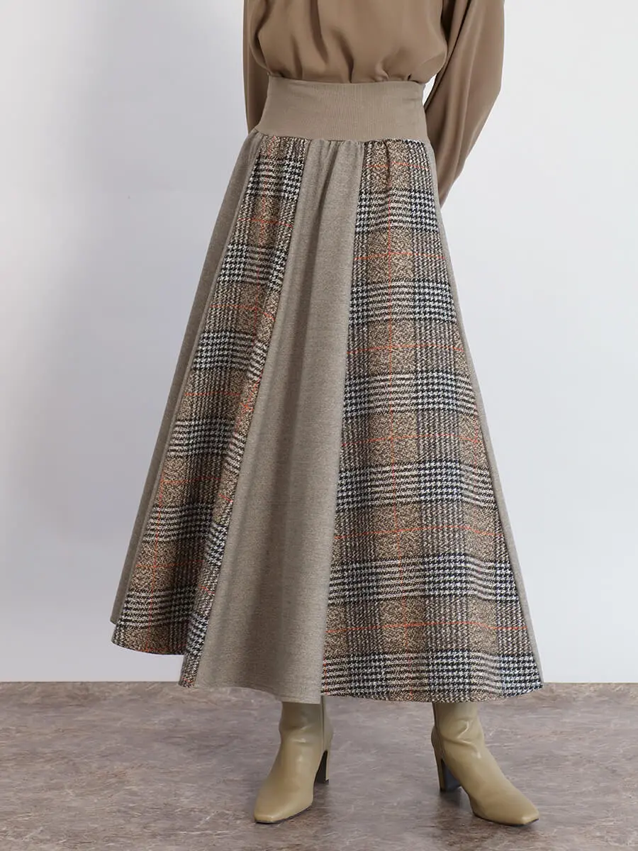 新品 fennel 定価¥1万8900円 タックワークストレッチフレアスカート