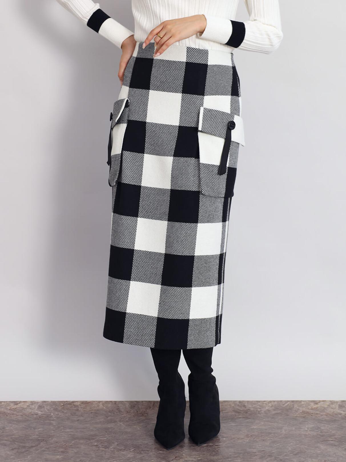 ブロックチェックタイトスカート - FENNEL - FENNEL｜YAMADAYA STORE