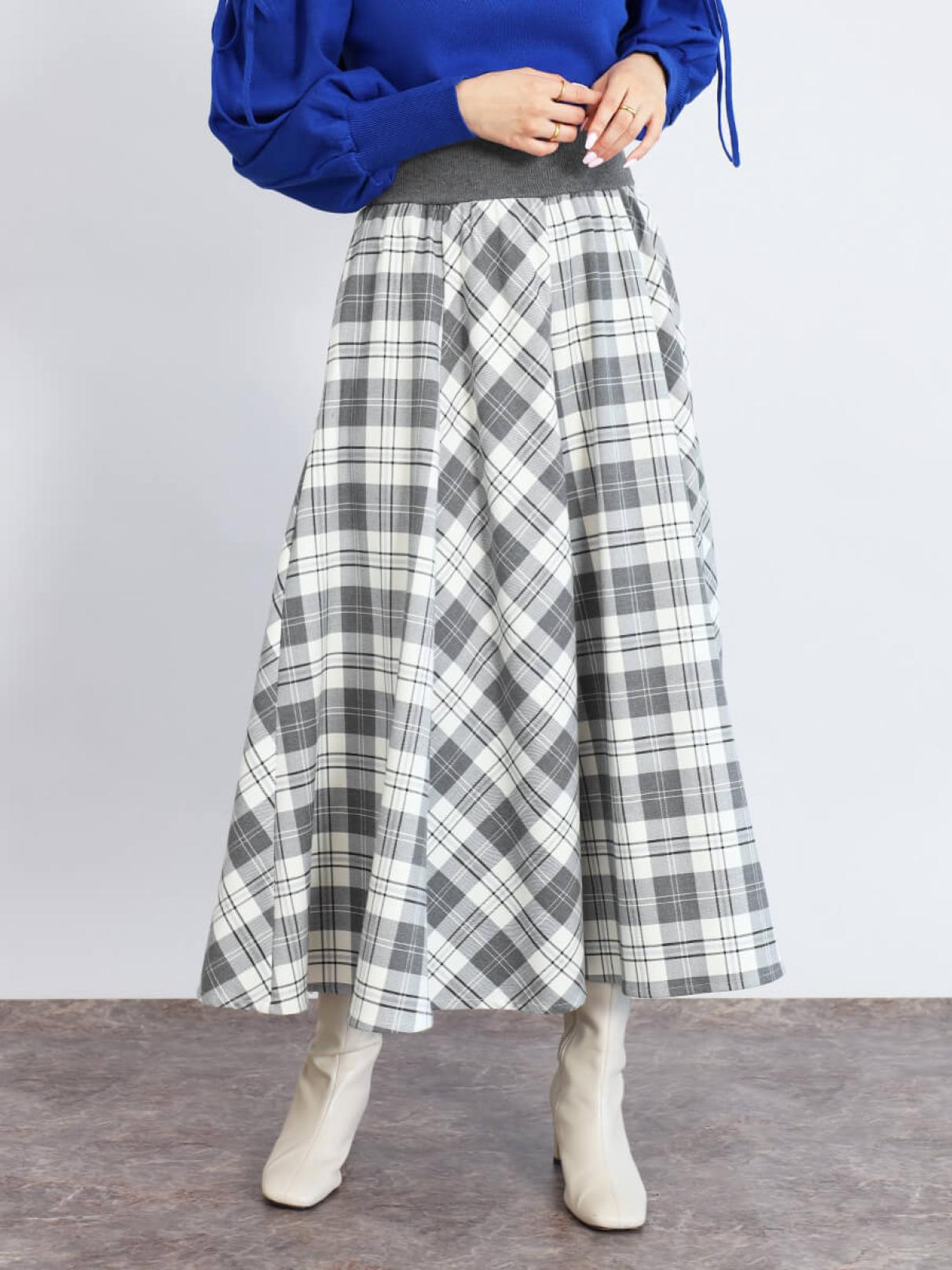 タータンチェックフレアスカート - FENNEL - FENNEL｜YAMADAYA STORE