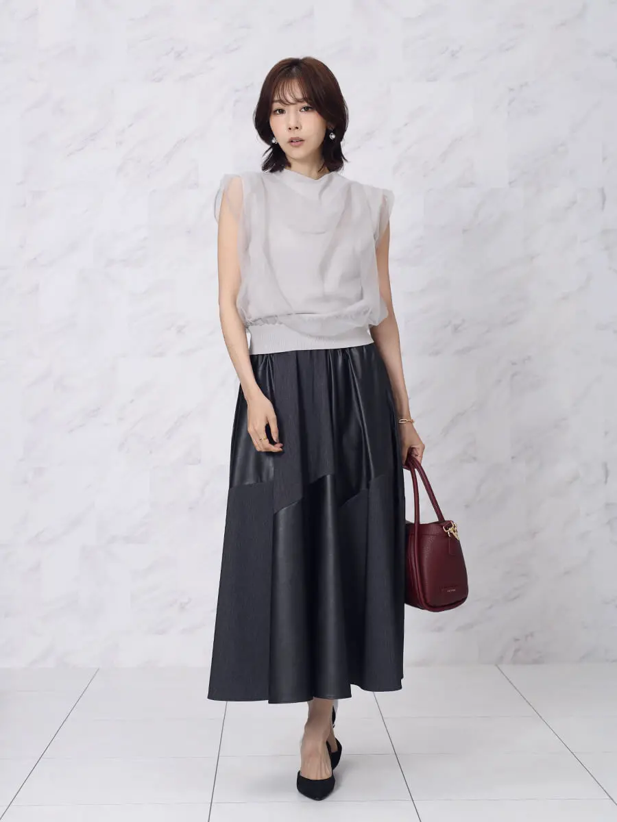 パッチワーク風切り替えフレアスカート - FENNEL - FENNEL｜YAMADAYA STORE