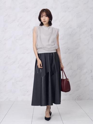 パッチワーク風切り替えフレアスカート - FENNEL - FENNEL｜YAMADAYA STORE