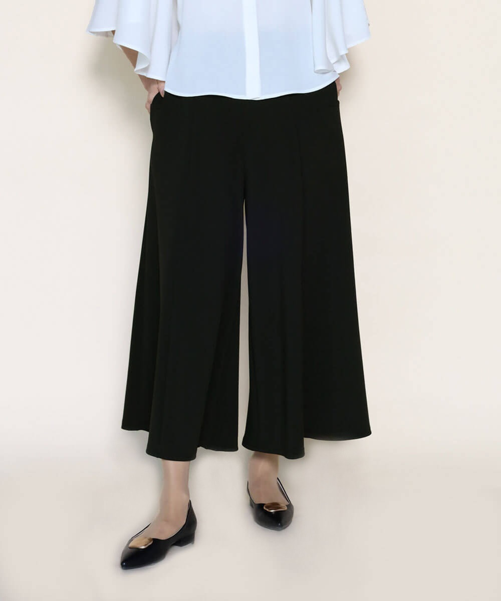 ストレッチワイドクロップドパンツ YAMADAYA STORE ストレッチワイドクロップドパンツ YAMADAYA STORE