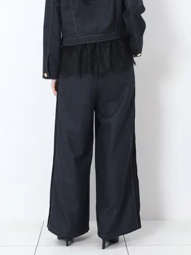 チェックサイドタックワイドパンツ - FENNEL - FENNEL｜YAMADAYA STORE