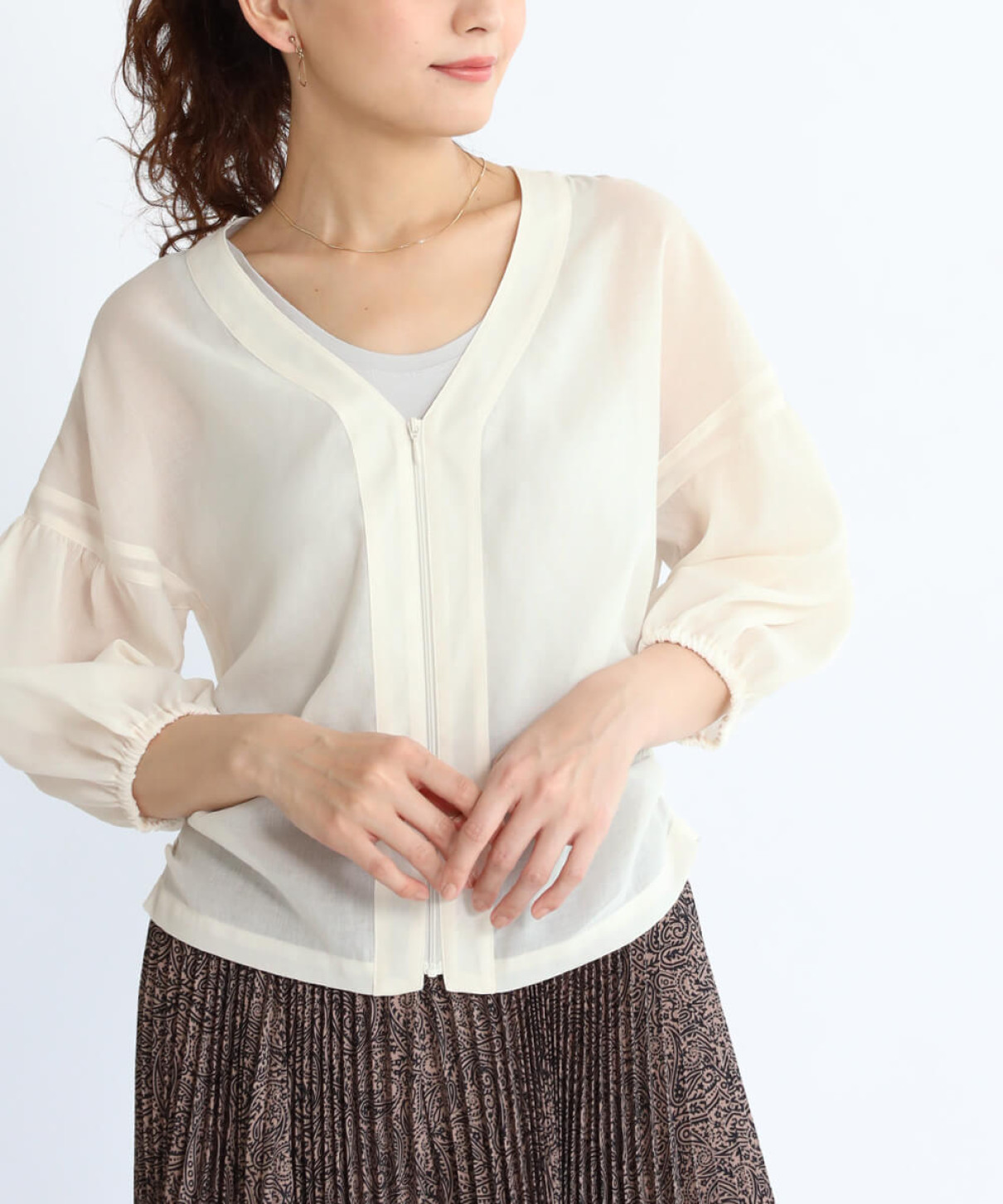 Vネックコンパクトブルゾン - FENNEL - FENNEL｜YAMADAYA STORE