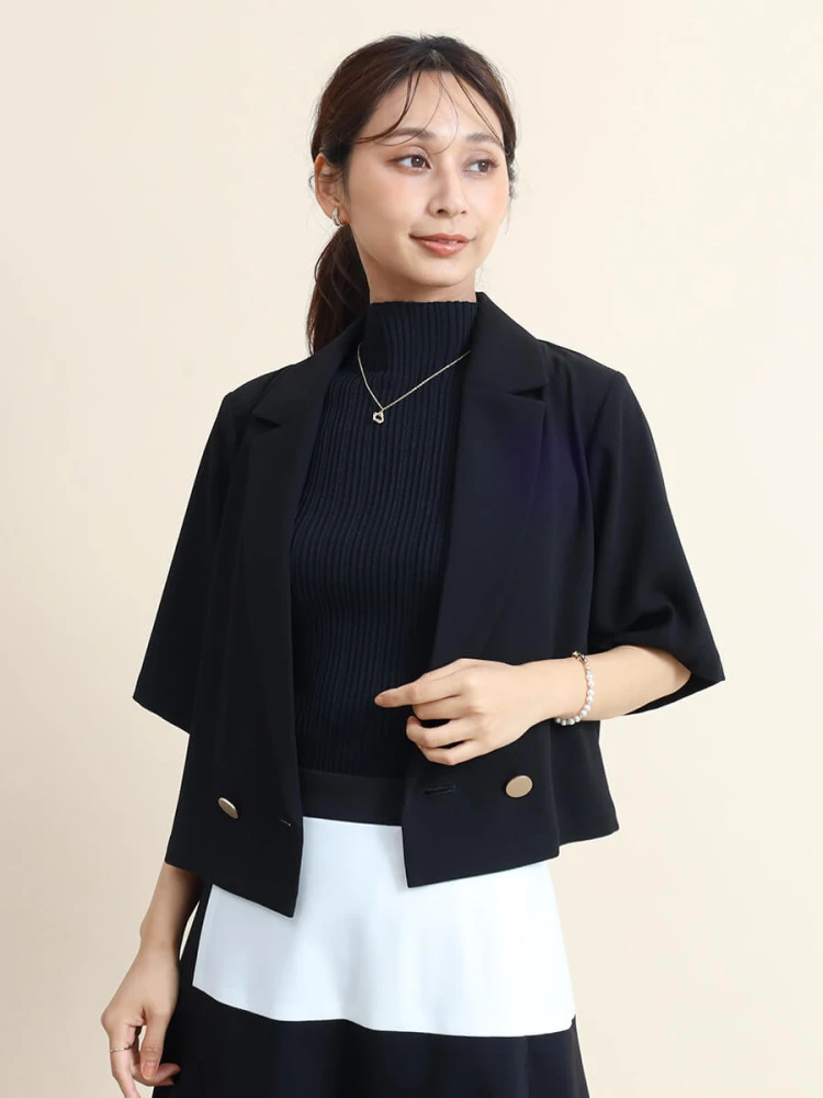 クロップド丈ハーフスリーブジャケット - FENNEL - FENNEL｜YAMADAYA STORE