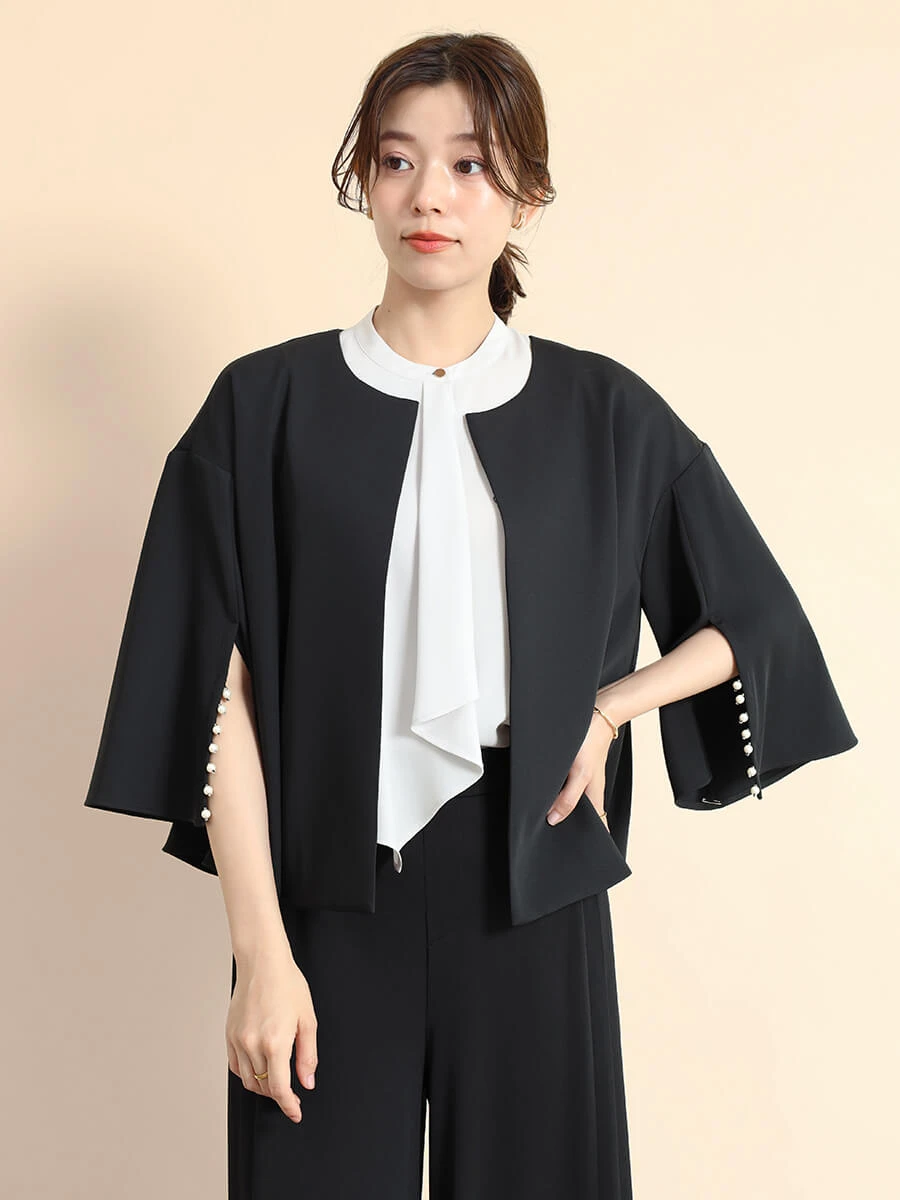 新品　ヤマダヤ　フェンネル　FENNEL　アウター　春秋　羽織り　黒　ジャケット 153116886_29.webp