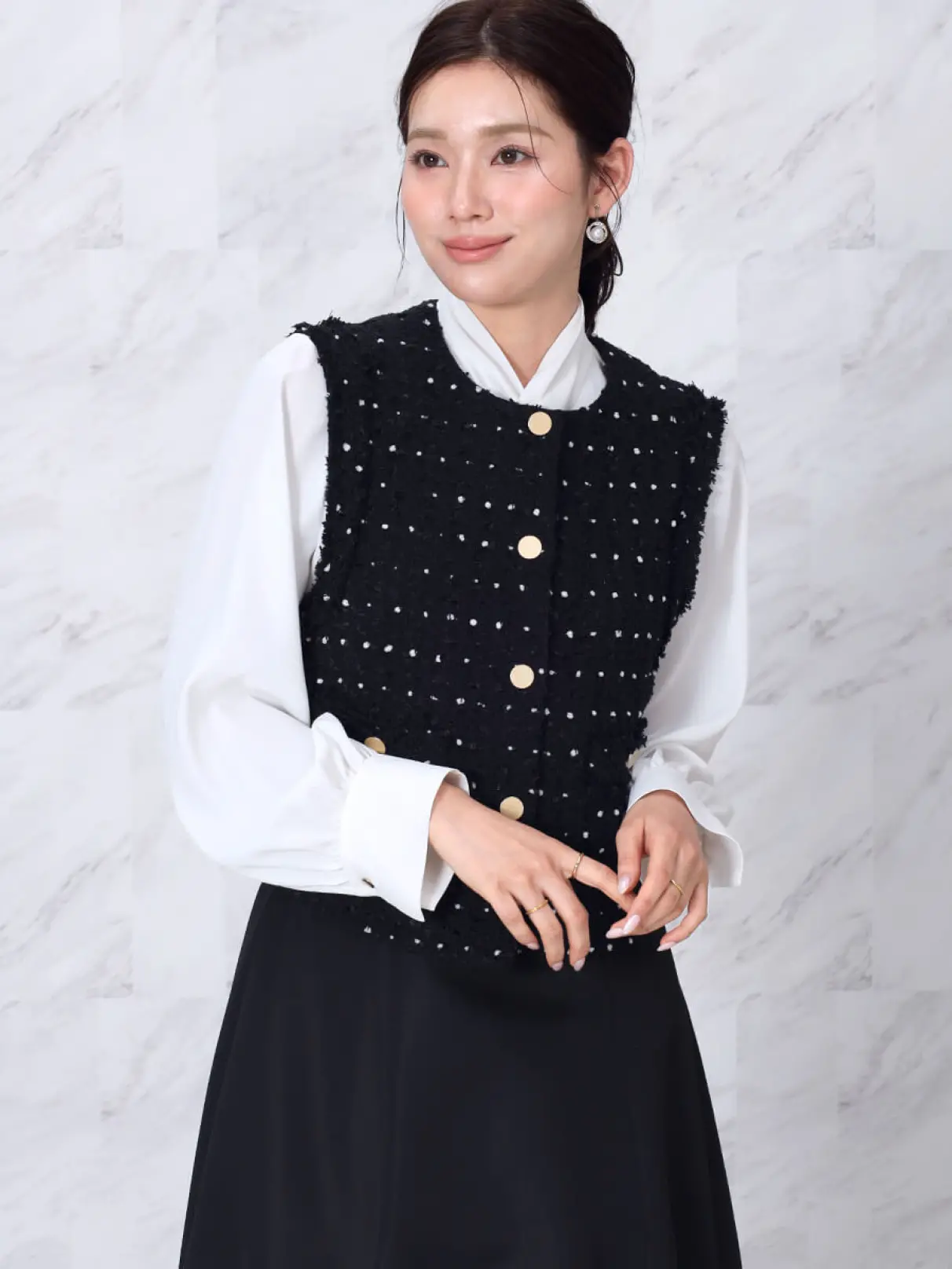 ドットツイードショートジレ - FENNEL - FENNEL｜YAMADAYA STORE