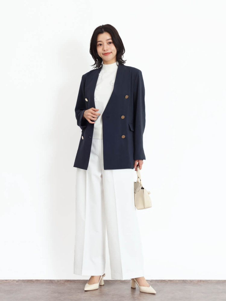 え*こ様 新品　フェンネル　ノーカラージャケット ノーカラーダブルジャケット - FENNEL - FENNEL｜YAMADAYA STORE