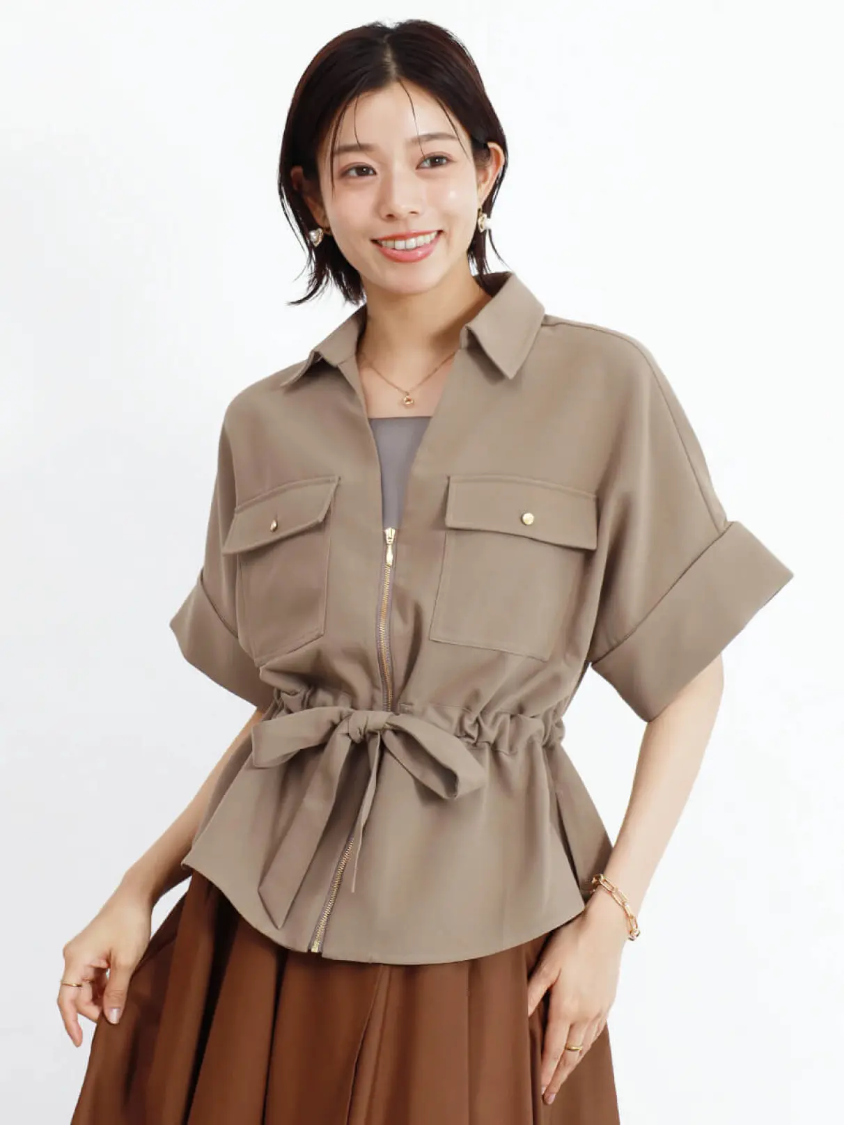 【新品】ヤマダヤ　福袋　fennel ファーブルゾン　コート　グレー ヤマダヤ vinグレー ウールファーベスト