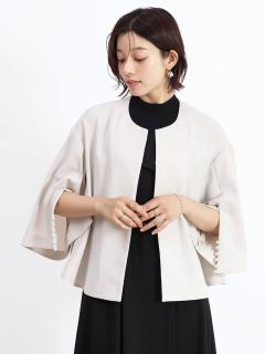 美品✨ヤマダヤ フェンネル 2023 ノーカラー セミロング ジャケット 美品✨ヤマダヤ フェンネル 2023 ノーカラー セミロング