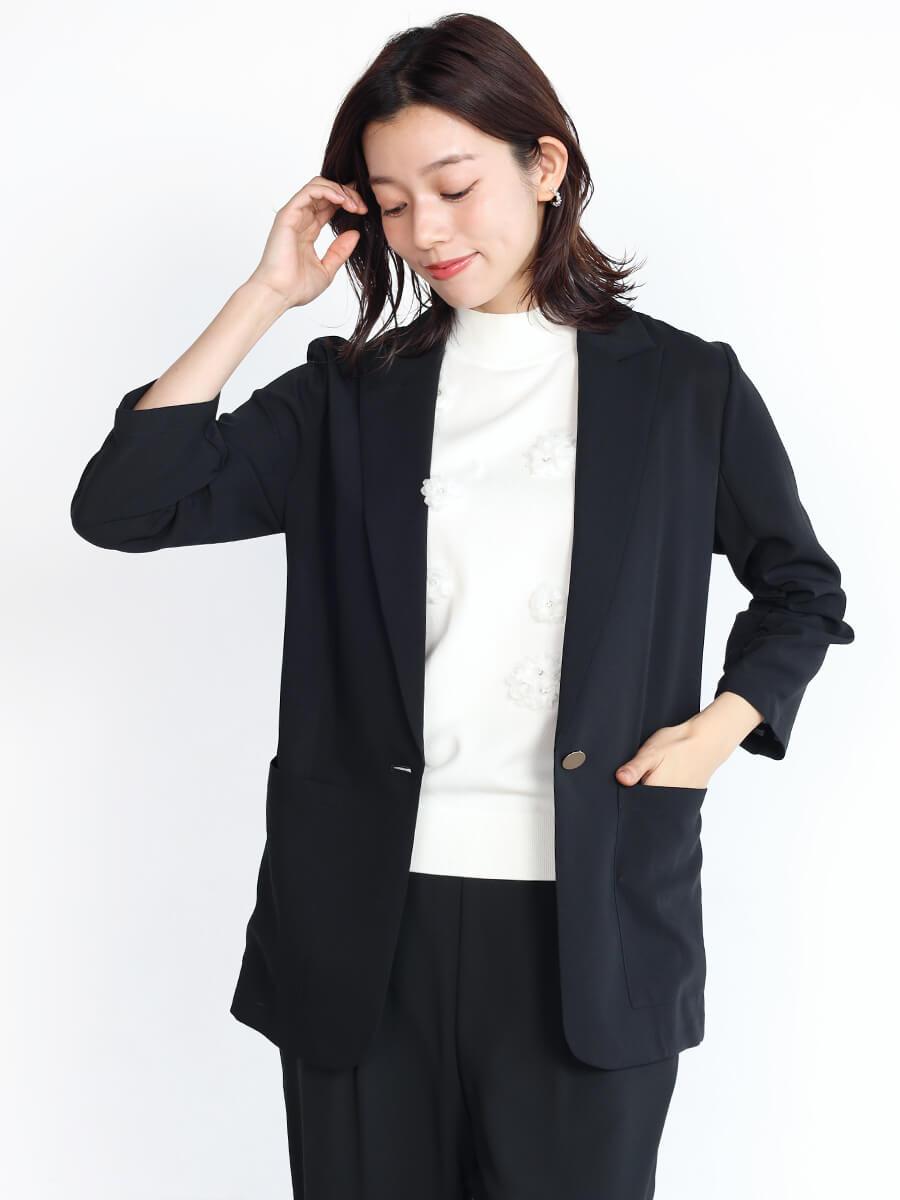 新品　ヤマダヤ　フェンネル　FENNEL　アウター　春秋　羽織り　黒　ジャケット 楽天市場】FENNEL フェンネル ラインパールスリーブケープ