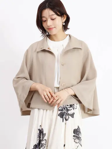 YAMADAYA FENNELリボン付きベージュジャケット 9号 メッシュケープジャケット - FENNEL - FENNEL｜YAMADAYA STORE