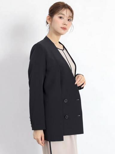 美品✨ヤマダヤ フェンネル 2023 ノーカラー セミロング ジャケット 美品✨ヤマダヤ フェンネル 2023 ノーカラー セミロング