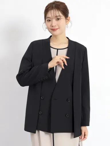 最終価格！！ヤマダヤ　FENNELフェンネル　ノーカラーコート　３８サイズＭ　黒 FENNELのジャケット/アウターの商品一覧｜ファッション通販の