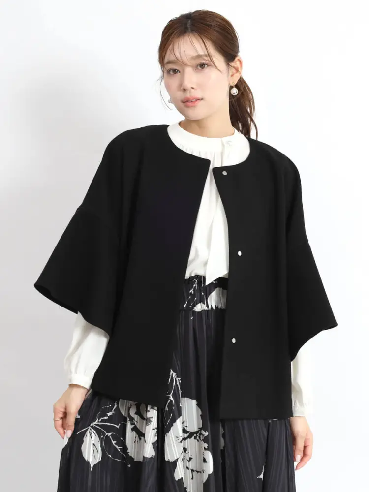 今期新品　FENNEL ラッフルスリーブミドル丈コート　ジャケット　春物 今期新品 FENNEL ラッフルスリーブミドル丈コート ジャケット 春物