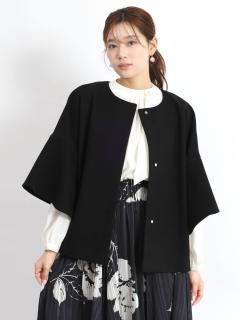 今期新品　FENNEL ラッフルスリーブミドル丈コート　ジャケット　春物 ラッフルスリーブウールライクアウター - FENNEL - FENNEL