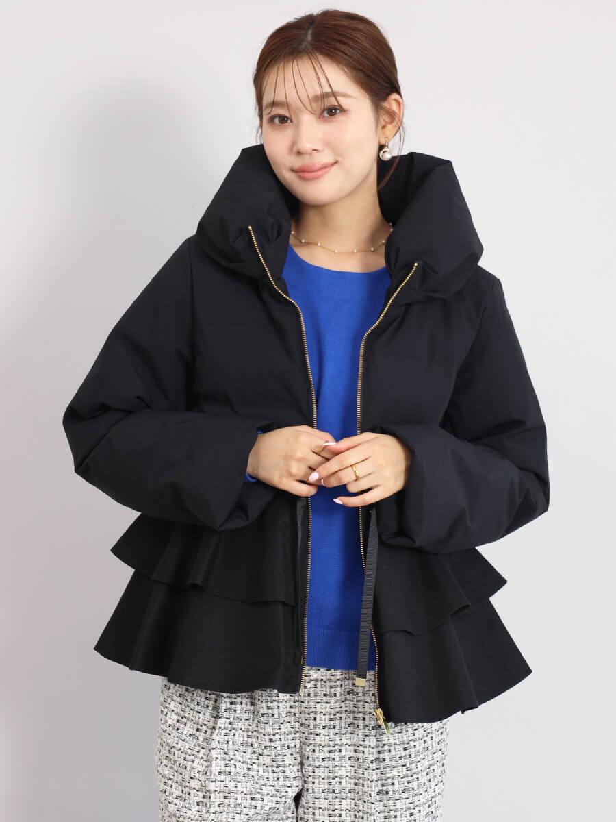 K09448) フェンネル FENNEL ビッグカラーペプラムダウンコート